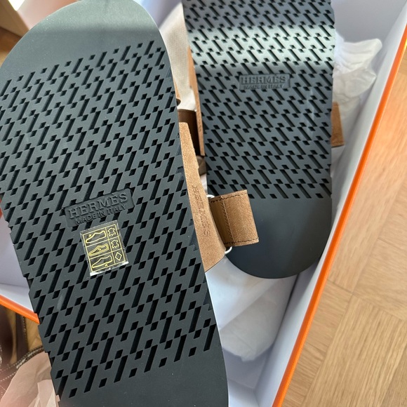Hermes Chypre Men’s Sandal 43EU Brun Fume in Suede Goatskin authentic brandnew - Picture 8 of 9